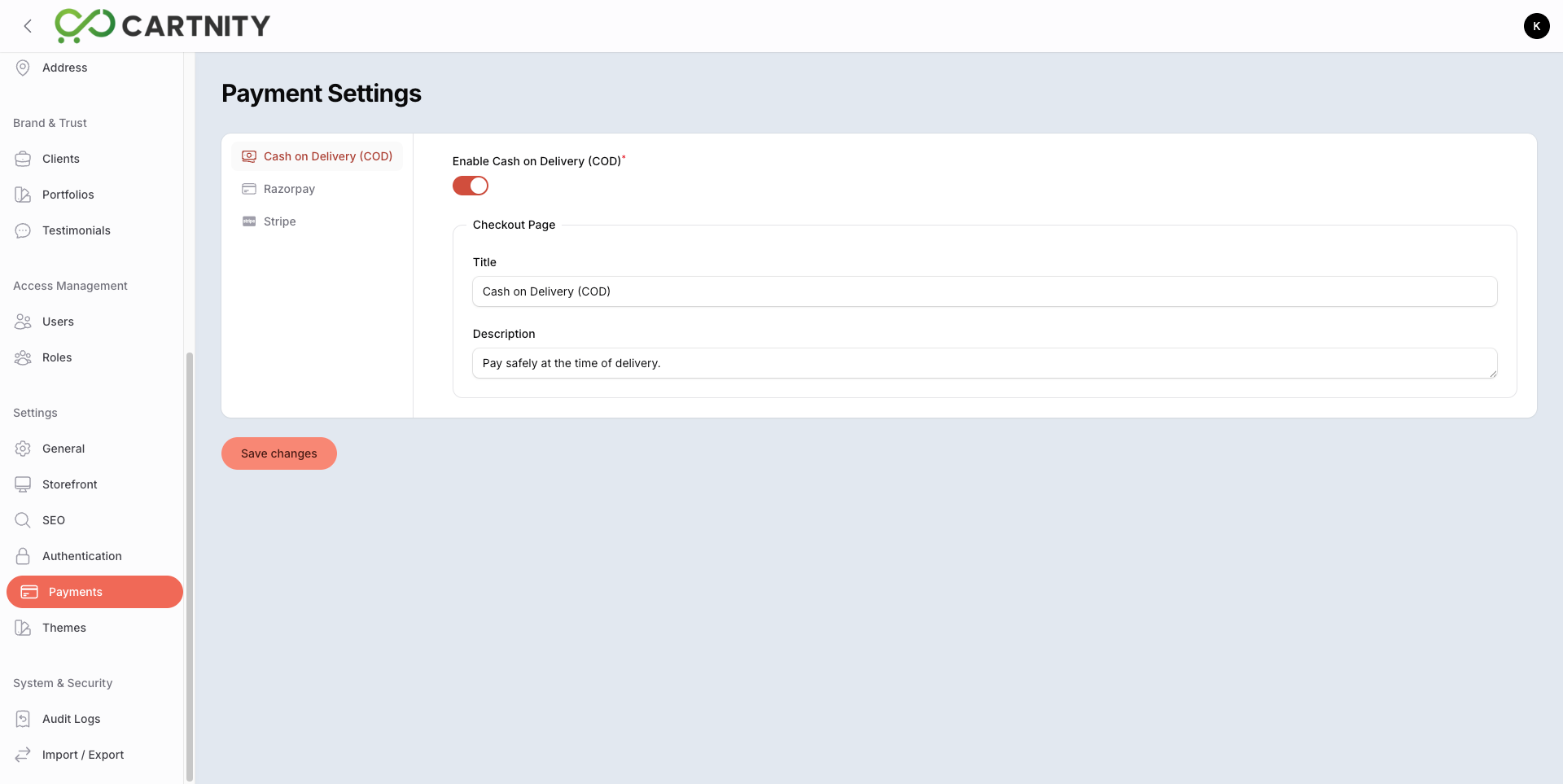Cartnity store example 6